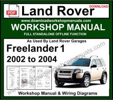 Land Rover Freelander 1 Workshop Service Repair Manual